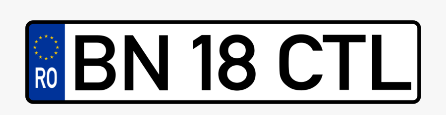Italy Car Number Plate, Transparent Clipart