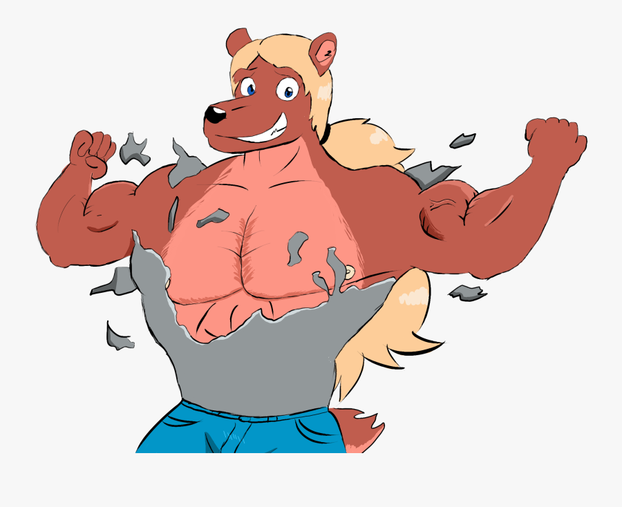 Clip Art Kangaroo Flexing - Cartoon, Transparent Clipart