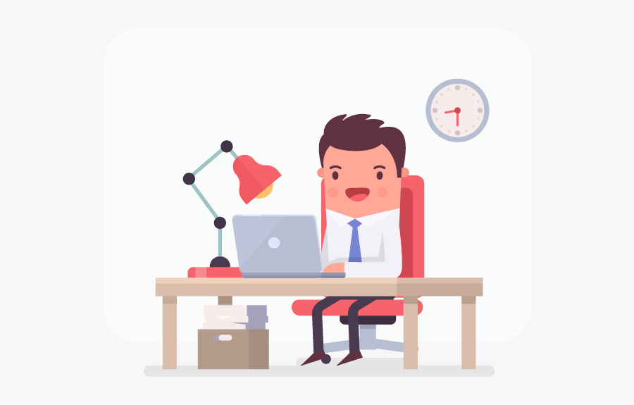 Accounting Clerk Cartoon, Transparent Clipart