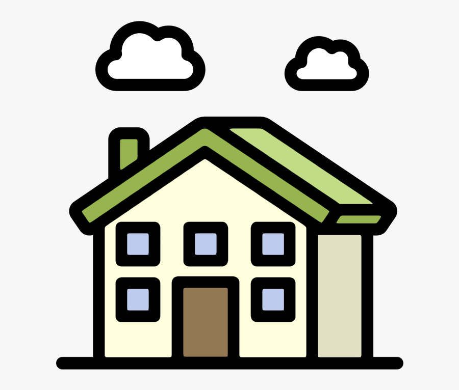 Home Clipart Black And White Village, Transparent Clipart