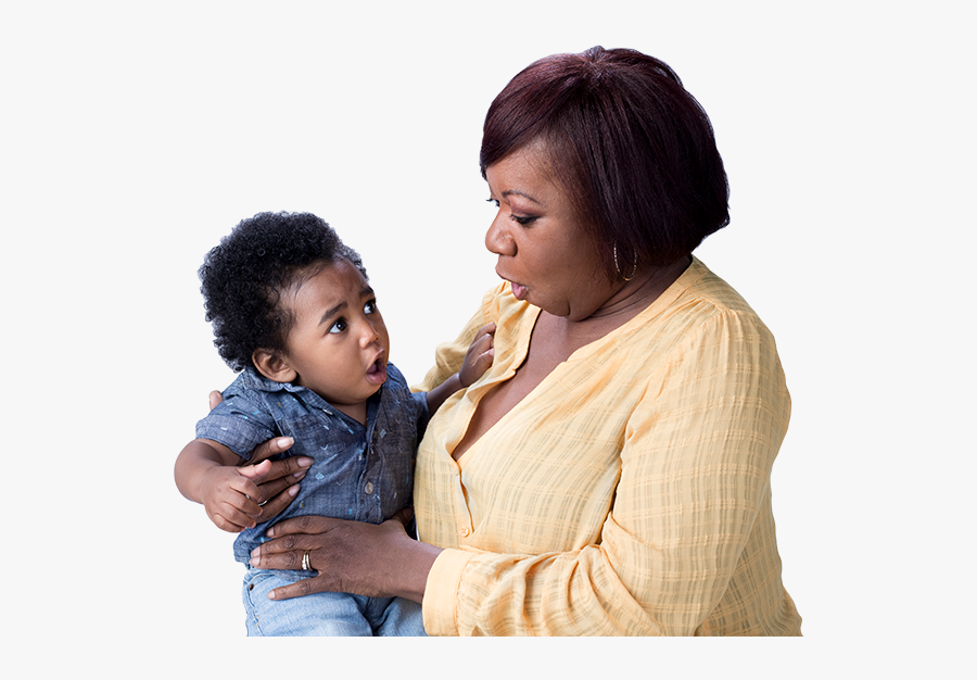 Image Of A Grandmother Holding Her Grandson - Child, Transparent Clipart