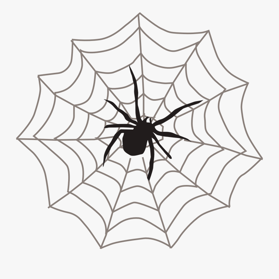 Drawing Details Spider Web - Spider On Web Clipart, Transparent Clipart