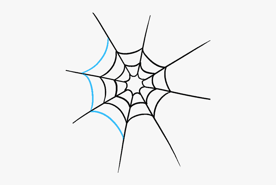 How To Draw Spider Web With Spider - Draw A Spider Web Easy, Transparent Clipart