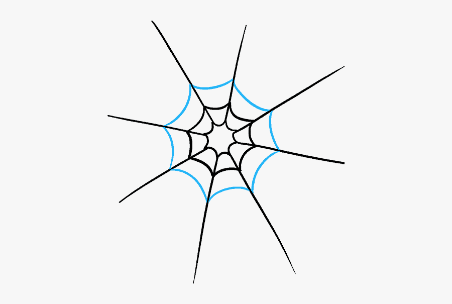 How To Draw Spider Web With Spider - Circle, Transparent Clipart