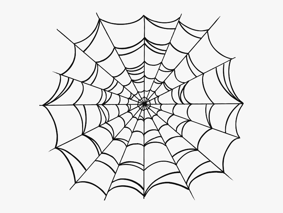 Spider Web Tattoo Png - Spider Web Drawing, Transparent Clipart