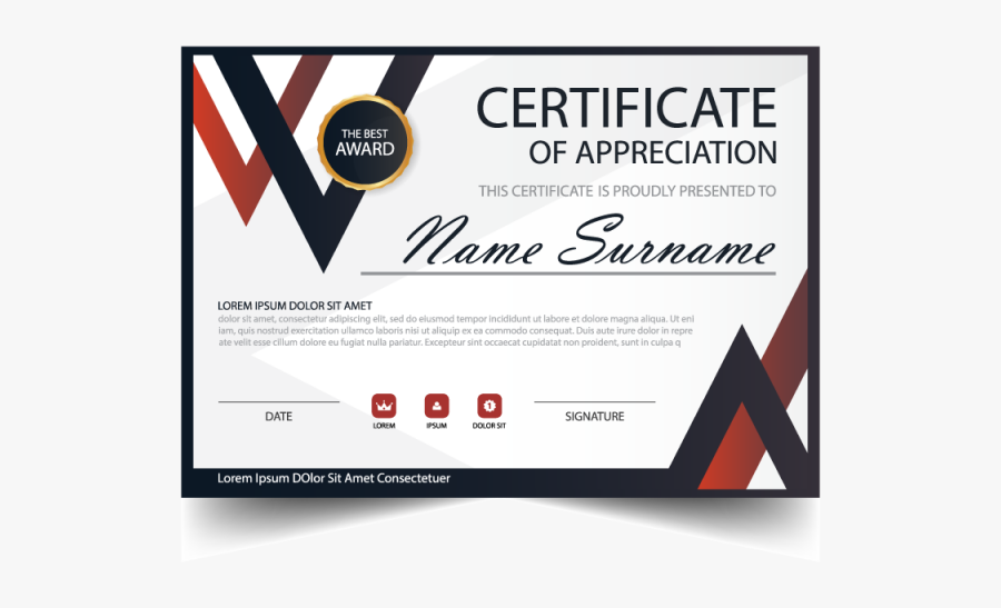 Clip Art Elegance Horizontal Certificate With - Black And White Certificate, Transparent Clipart