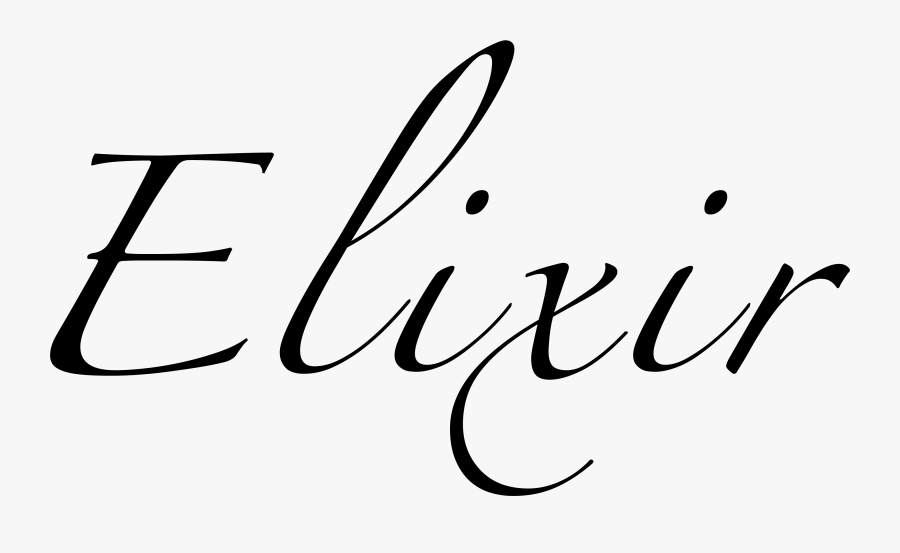 Elixir Font In Black - Xevera, Transparent Clipart