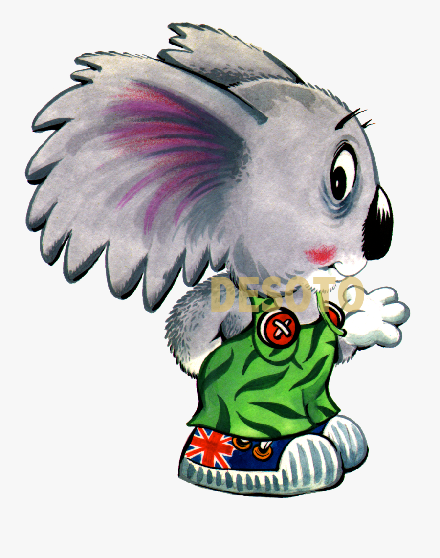 Euki The Surf Koala Bear - Cartoon, Transparent Clipart