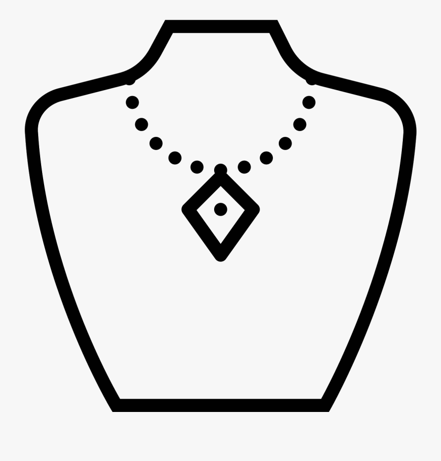 A Necklace With A Thin Chain And Large Diamond Shaped - Joias Icon Png, Transparent Clipart