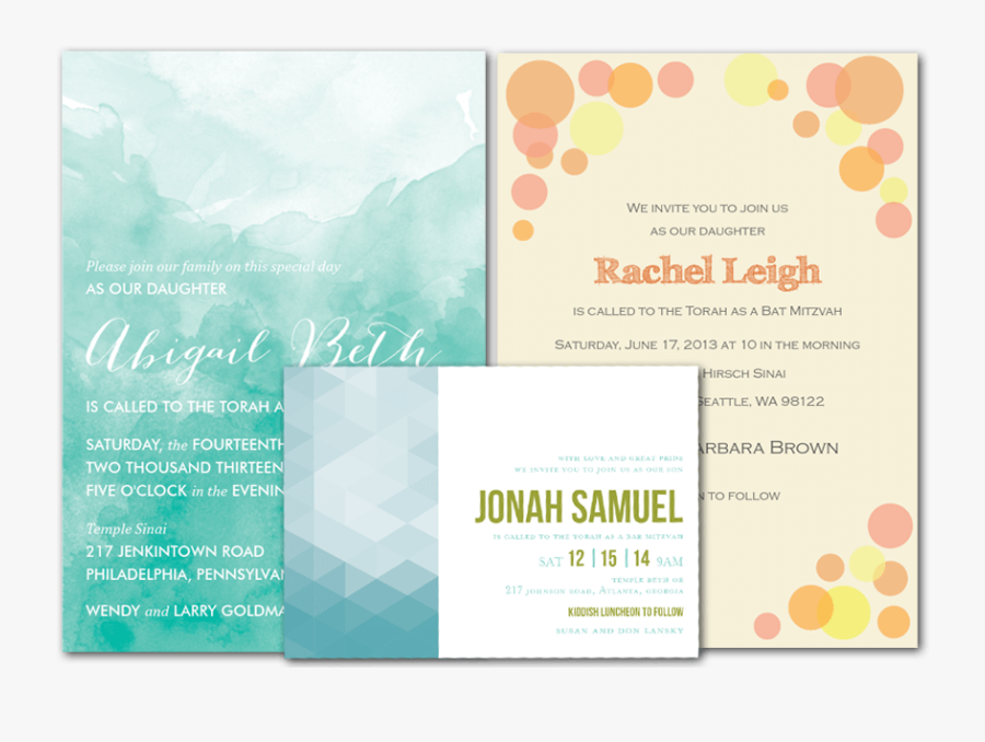 Clip Art Bar Mitzvah Invitations - Flyer, Transparent Clipart