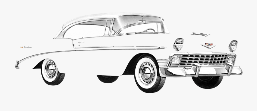Chevy Drawing Classic - Antique Car, Transparent Clipart