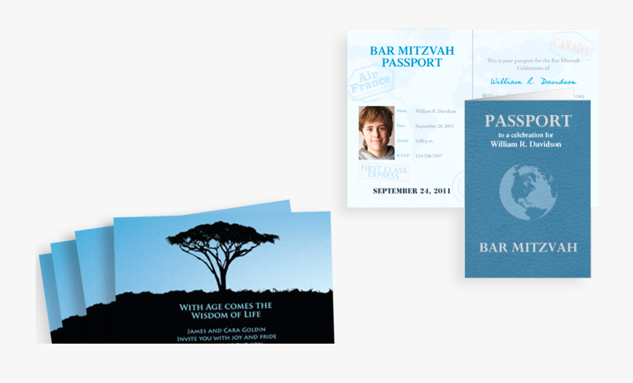 Clip Art Bar Mitzvah Invitations - Flyer, Transparent Clipart