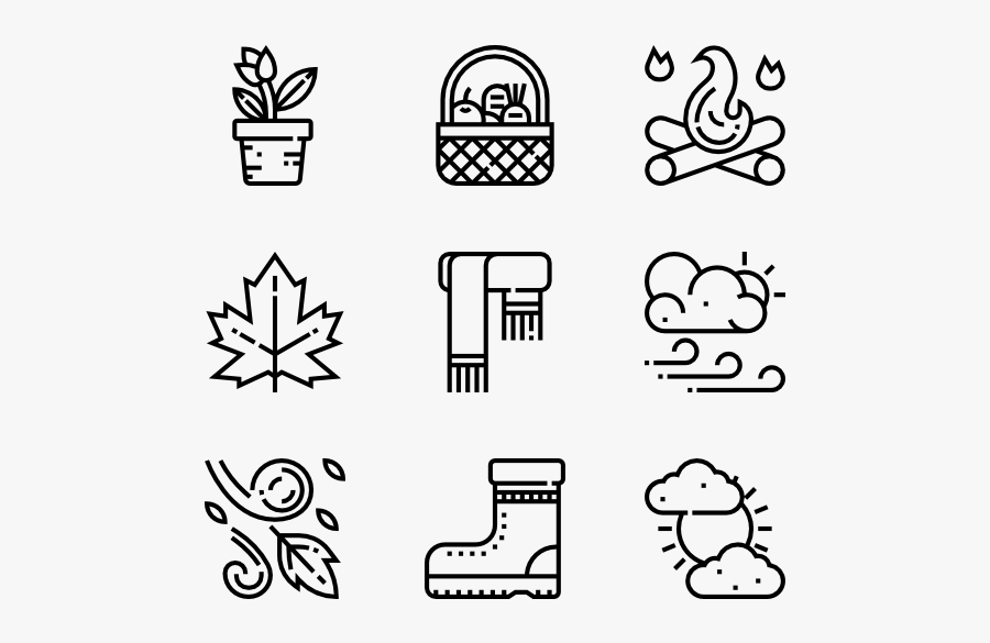 Autumn - Family Line Icon Png, Transparent Clipart