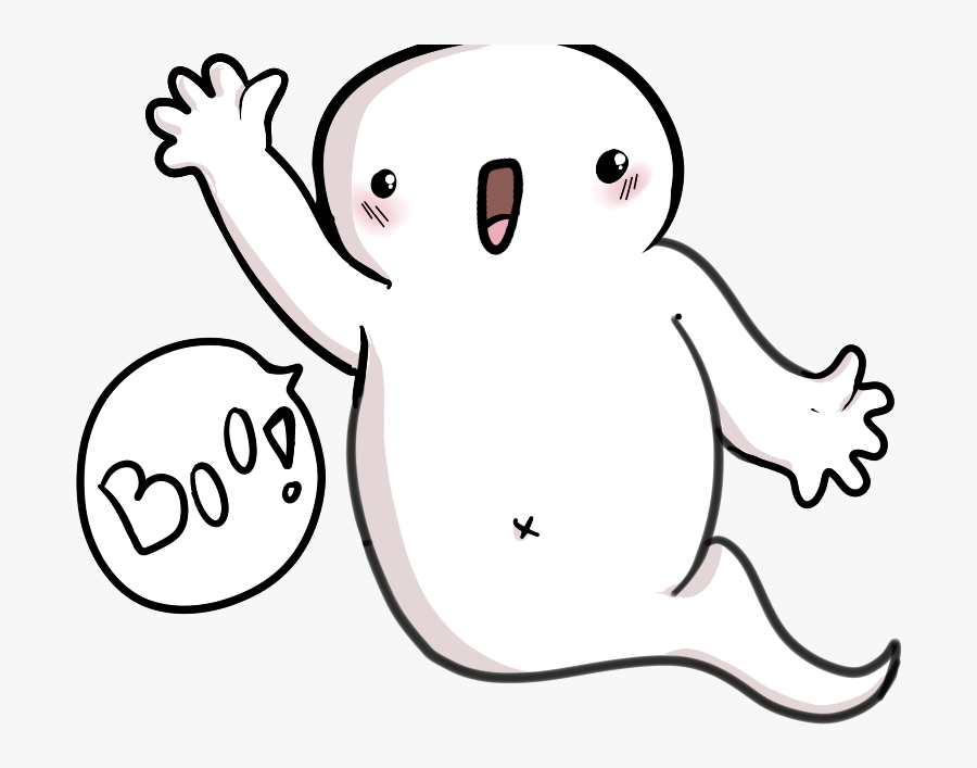Clip Art Cute Pic Skill - Ghost Drawing, Transparent Clipart
