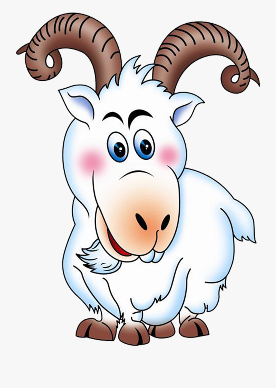 Cartoon Goat Head - Cartoon Sheep, Transparent Clipart