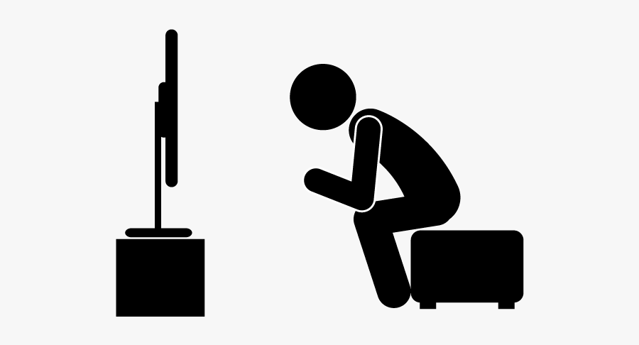 Watching Tv Icon Png, Transparent Clipart
