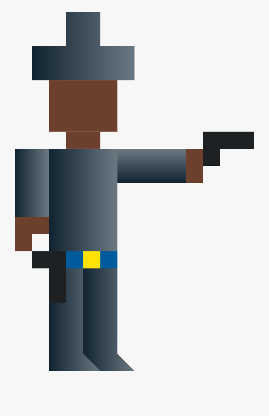 Cowboy Shooting Gun Clip Art - Shooting Gun Pixel Art, Transparent Clipart