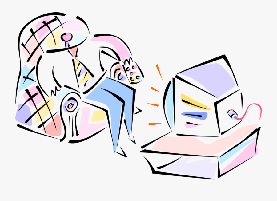 Vector Illustration Of Watching Television Tv In Living - Cartoon, Transparent Clipart