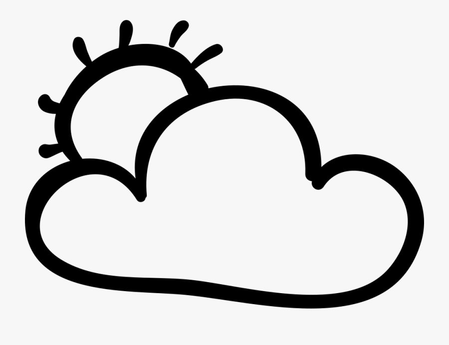 Clipart Sun Hand - Cloud Hand Drawn Png, Transparent Clipart
