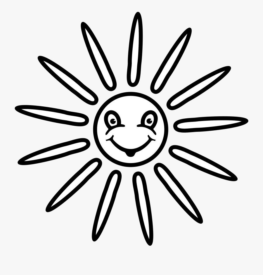 Sun Line Art - Lineart Sun, Transparent Clipart