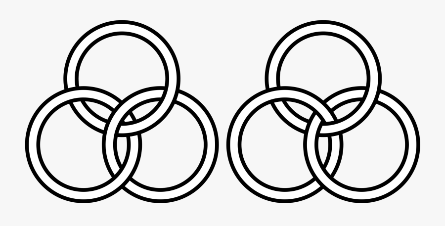 Transparent Linked Wedding Rings Clipart - 3 Linked Circles Png, Transparent Clipart