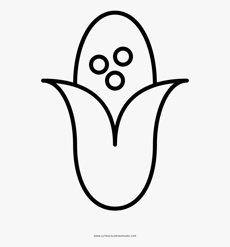 Corn Coloring Page, Transparent Clipart