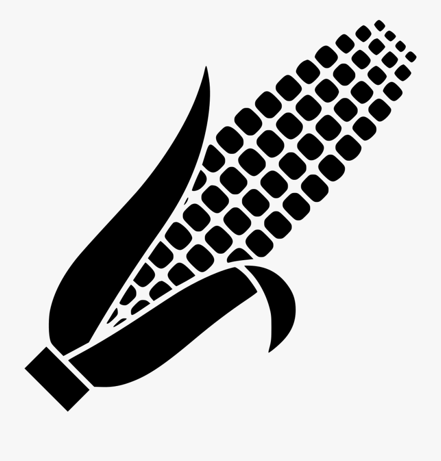 Corn - Corn Icon Black And White, Transparent Clipart