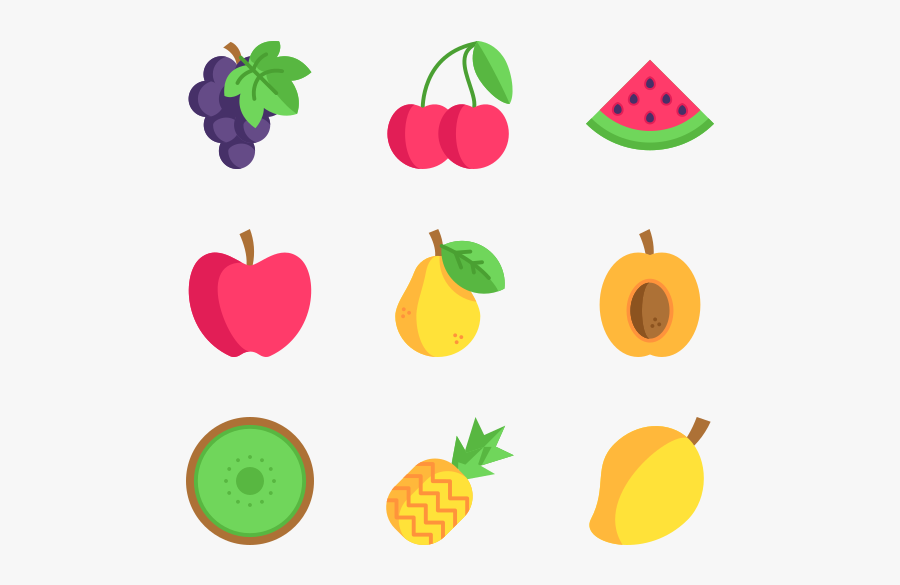 Fruits & Vegetables - Iconos De Frutas, Transparent Clipart