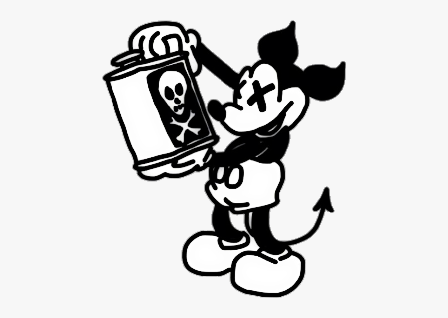 #mickeymouse #mickey #creppy #blackandwhite #black, Transparent Clipart