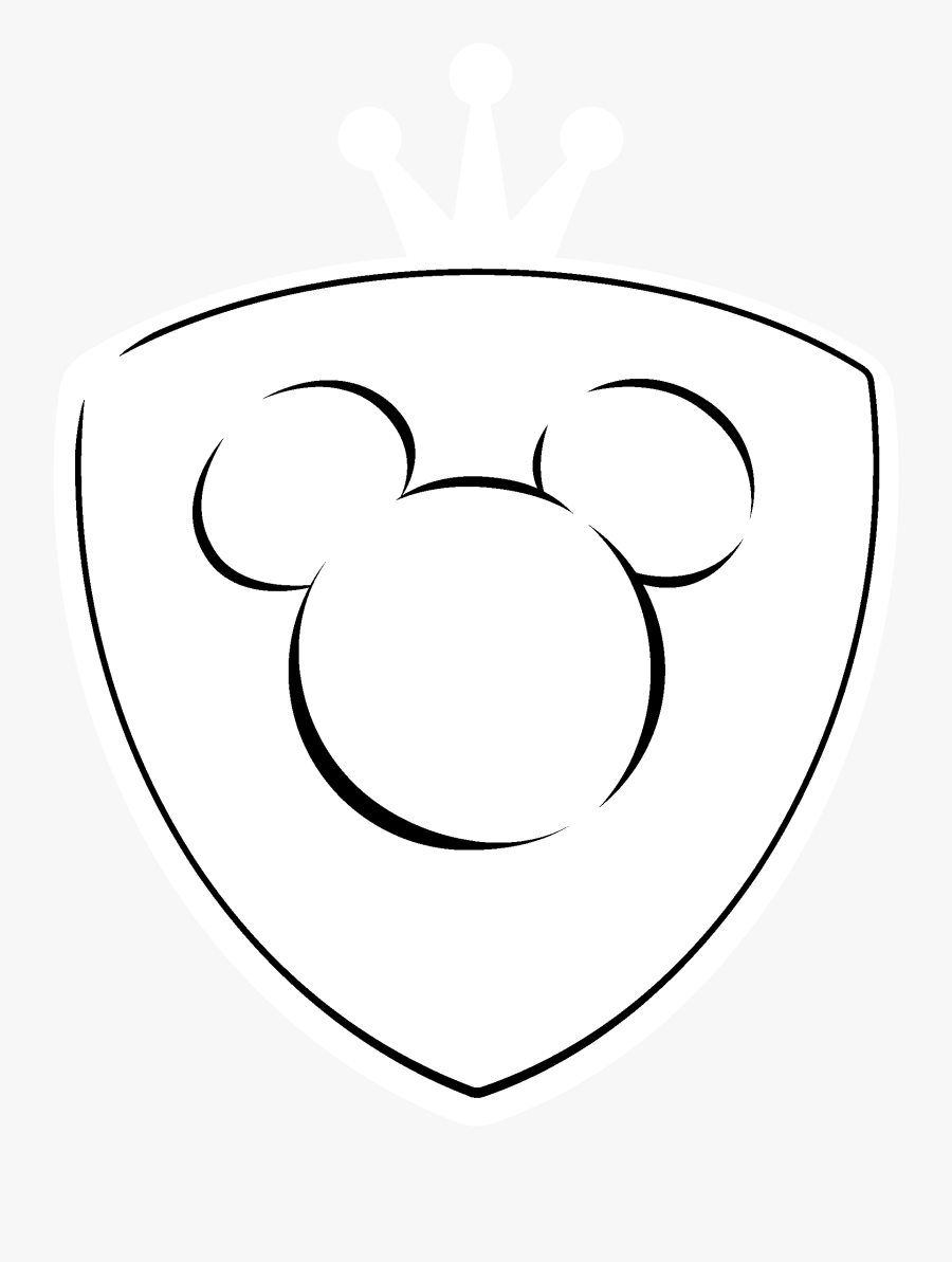 Mickey Mouse Logo Black And White - Line Art, Transparent Clipart