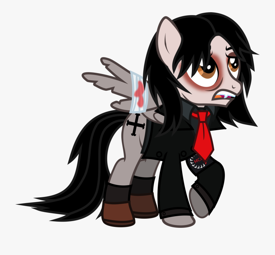 Lightningbolt, Bags Under Eyes, Bandage, Blood, Broken - Mlp My Chemical Romance, Transparent Clipart