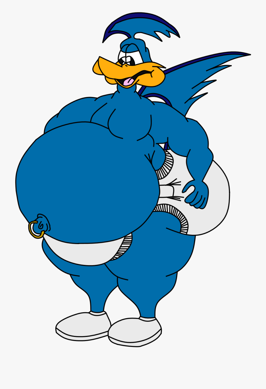 Fat Muscled Up Road Runner - Road Runner Muscle Cartoon, Transparent Clipart