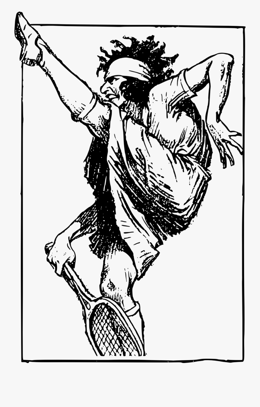 Crazy Tennis Lady, Transparent Clipart