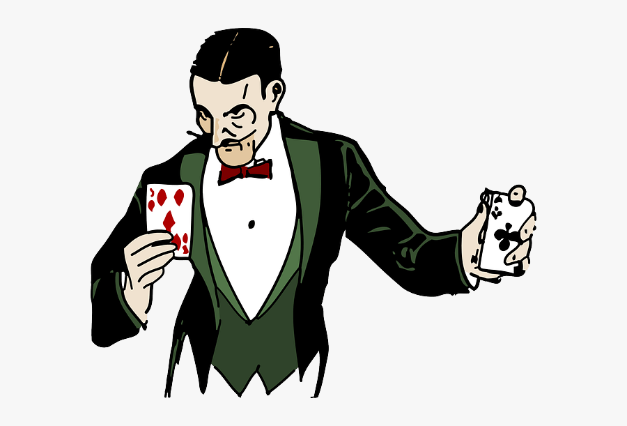 160208 Illusionist - Card Trick Png, Transparent Clipart