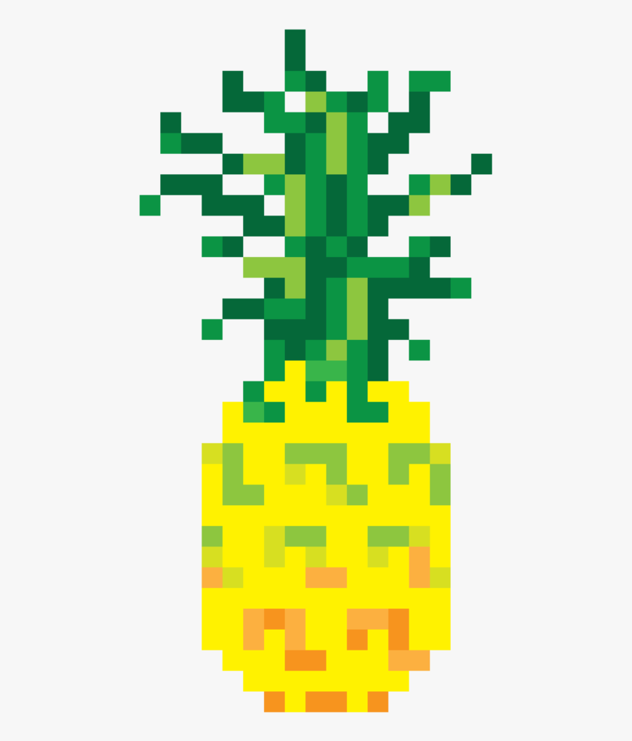 "8-bit Pineapple - 8 Bit Pineapple, Transparent Clipart