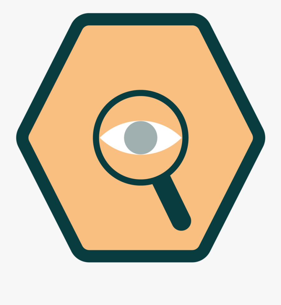 Lff009 Magnifyingglass Vector Badge - Traffic Sign, Transparent Clipart