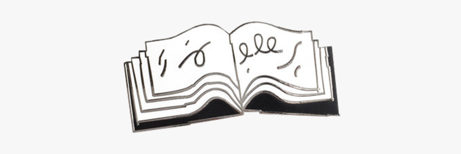 Open Book Pin - Illustration, Transparent Clipart