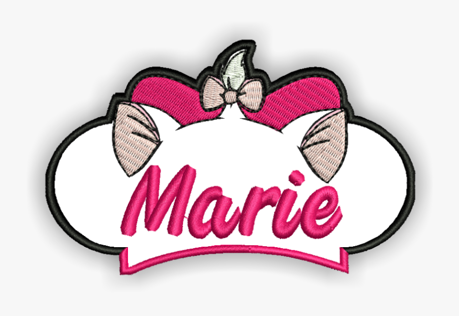 Image Of Marie Custom Iron-on Patch With Name - Heart Applique, Transparent Clipart