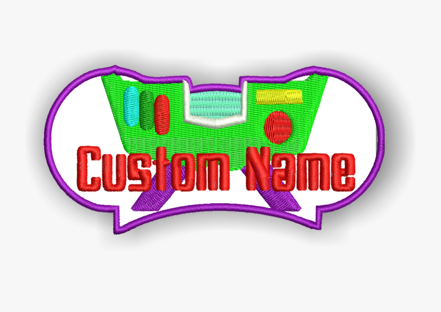 Image Of Buzz Custom Iron-on Patch With Name, Transparent Clipart