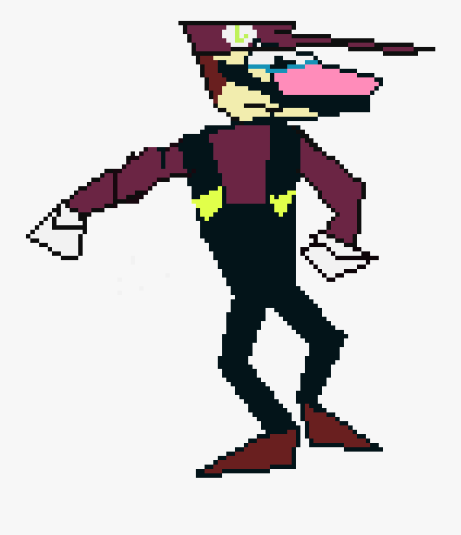 Minecraft Pixel Art Waluigi, Transparent Clipart