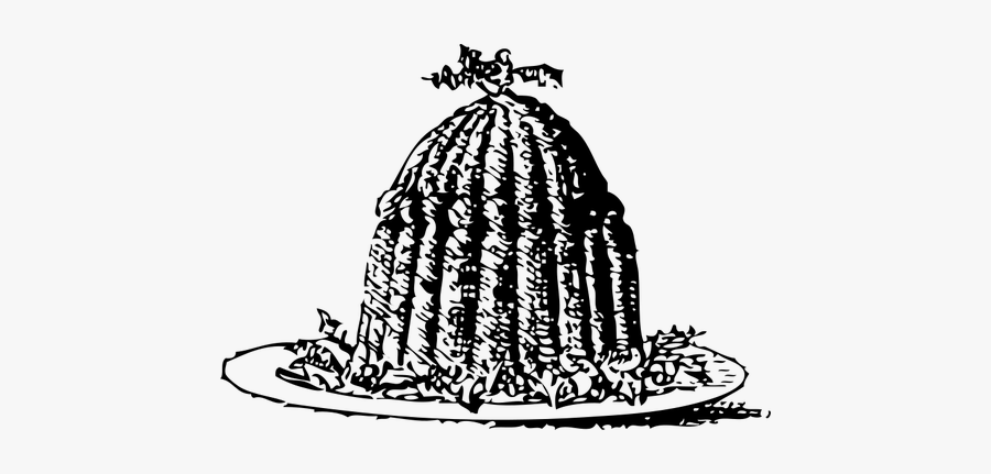 Download Christmas Plum Pudding Vector - Black And White Christmas ...