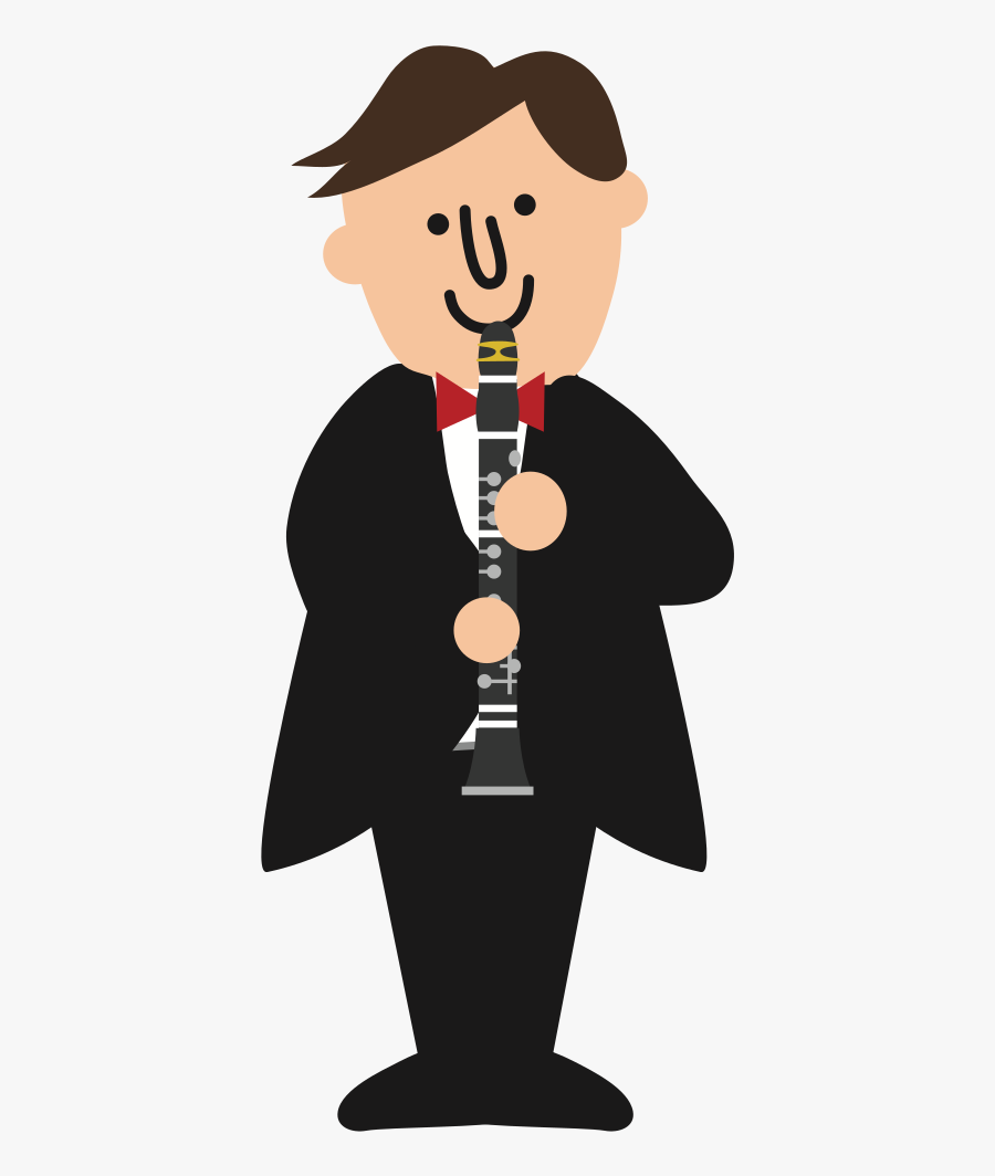 Clarinetist - Cartoon, Transparent Clipart