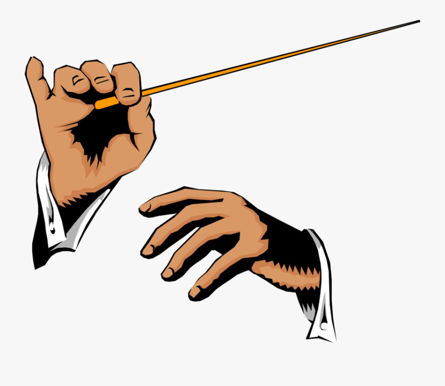 Vector Illustration Of African American Orchestra Conductor - Conductor Orchestra Clipart, Transparent Clipart