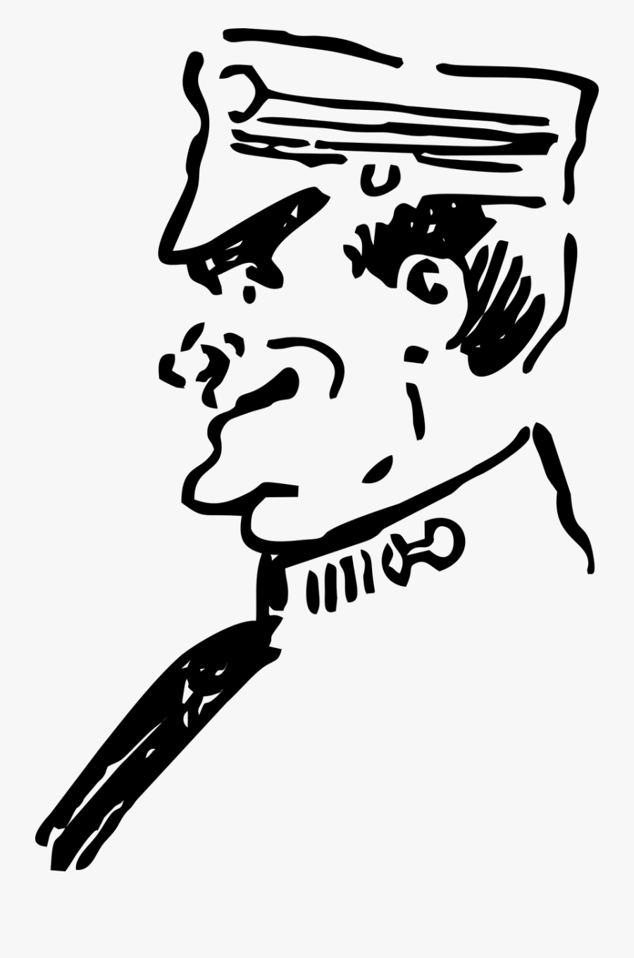 Mans Face Conductor Man Free Picture, Transparent Clipart