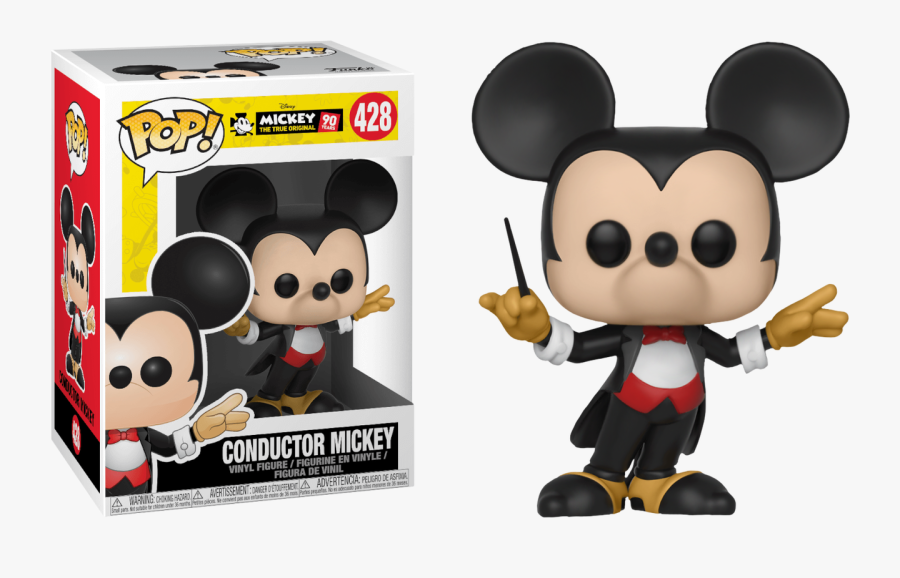 Conductor Mickey 90th Anniversary Pop Vinyl Figure - Pop Disney Mickey's 90th Conductor Mickey, Transparent Clipart
