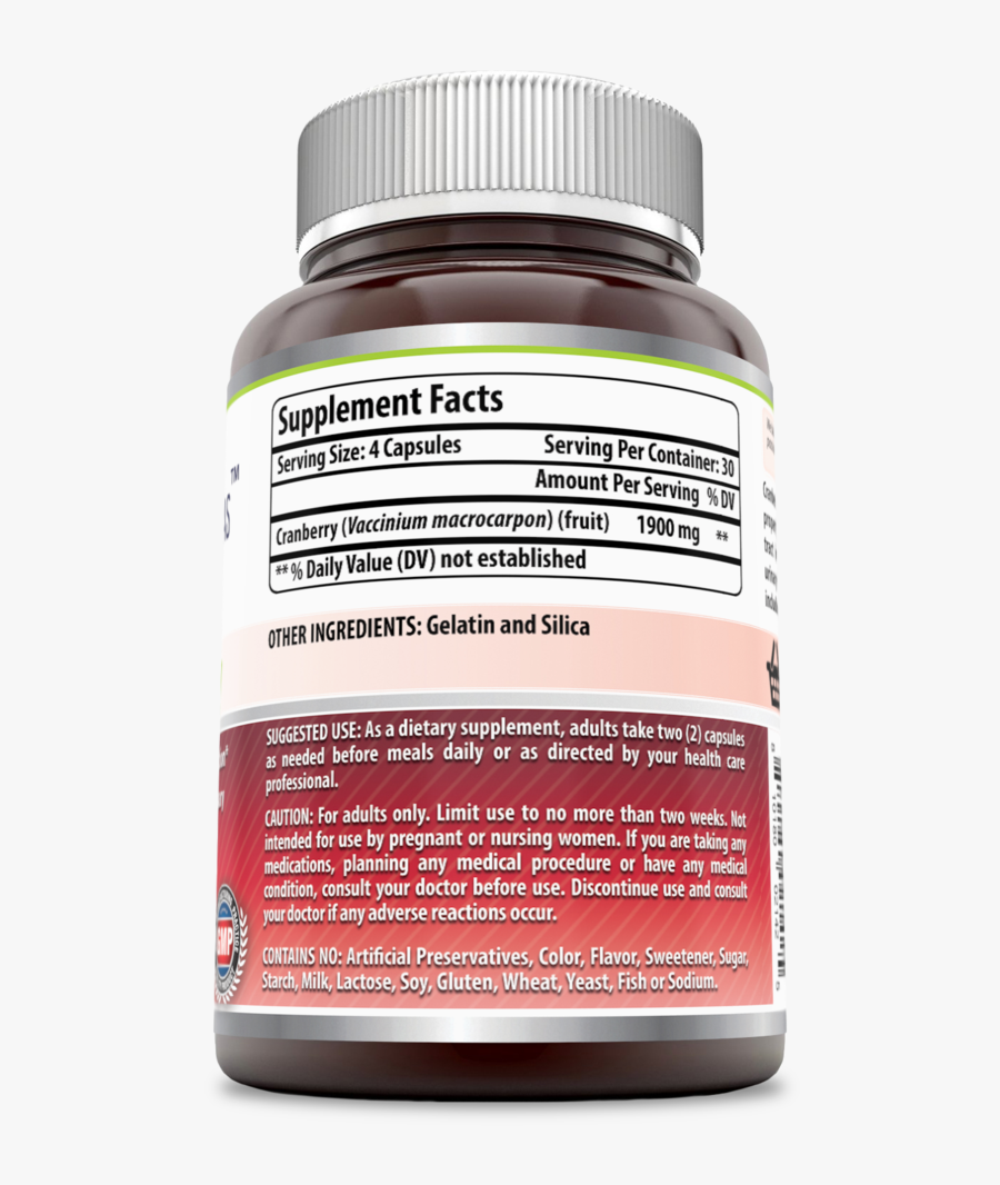 Amazing Formulas Cranberry 475 Mg 120 Capsules - Boswellia Extract Dietary Supplement, Transparent Clipart