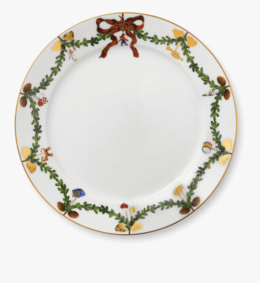 Christmas Dinner Plate Png - Royal Copenhagen Star Fluted Christmas Plates, Transparent Clipart