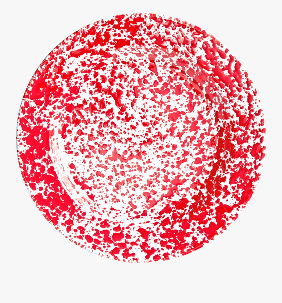 Red Enamel Splatterware Dinner Plate - Circle, Transparent Clipart