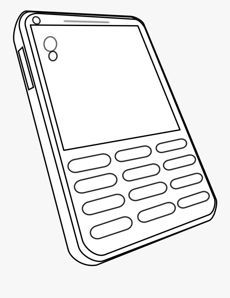 Geek Calculator Awf Calculator Black White Line Art - Feature Phone, Transparent Clipart
