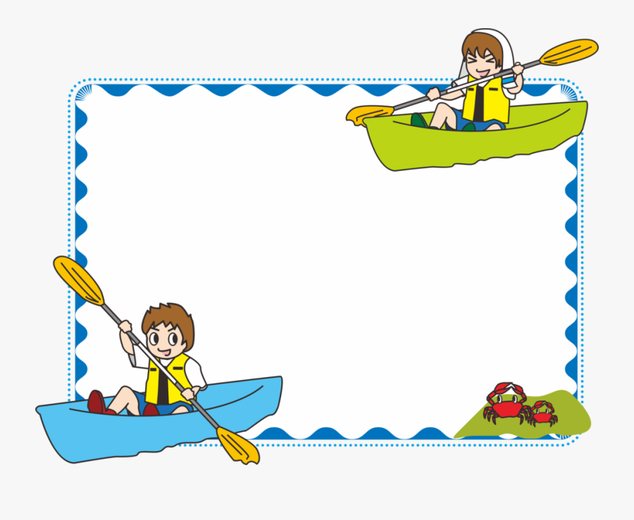 Art,area,text - Kayak Clip Art Frame, Transparent Clipart